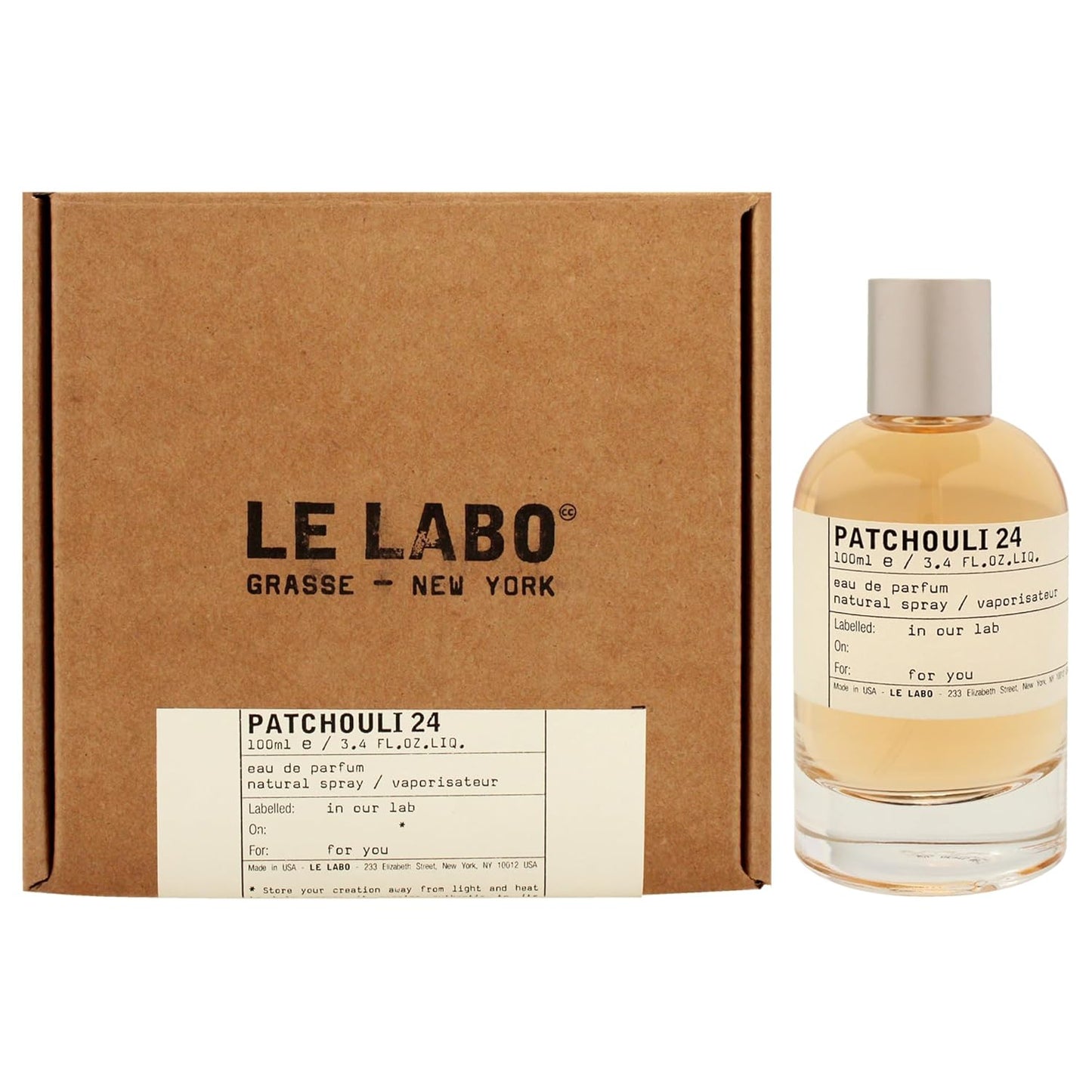 Le Labo Patchouli 24 [ Eau De Parfum Spray ] Bottle Size: 3.4 oz 100ml