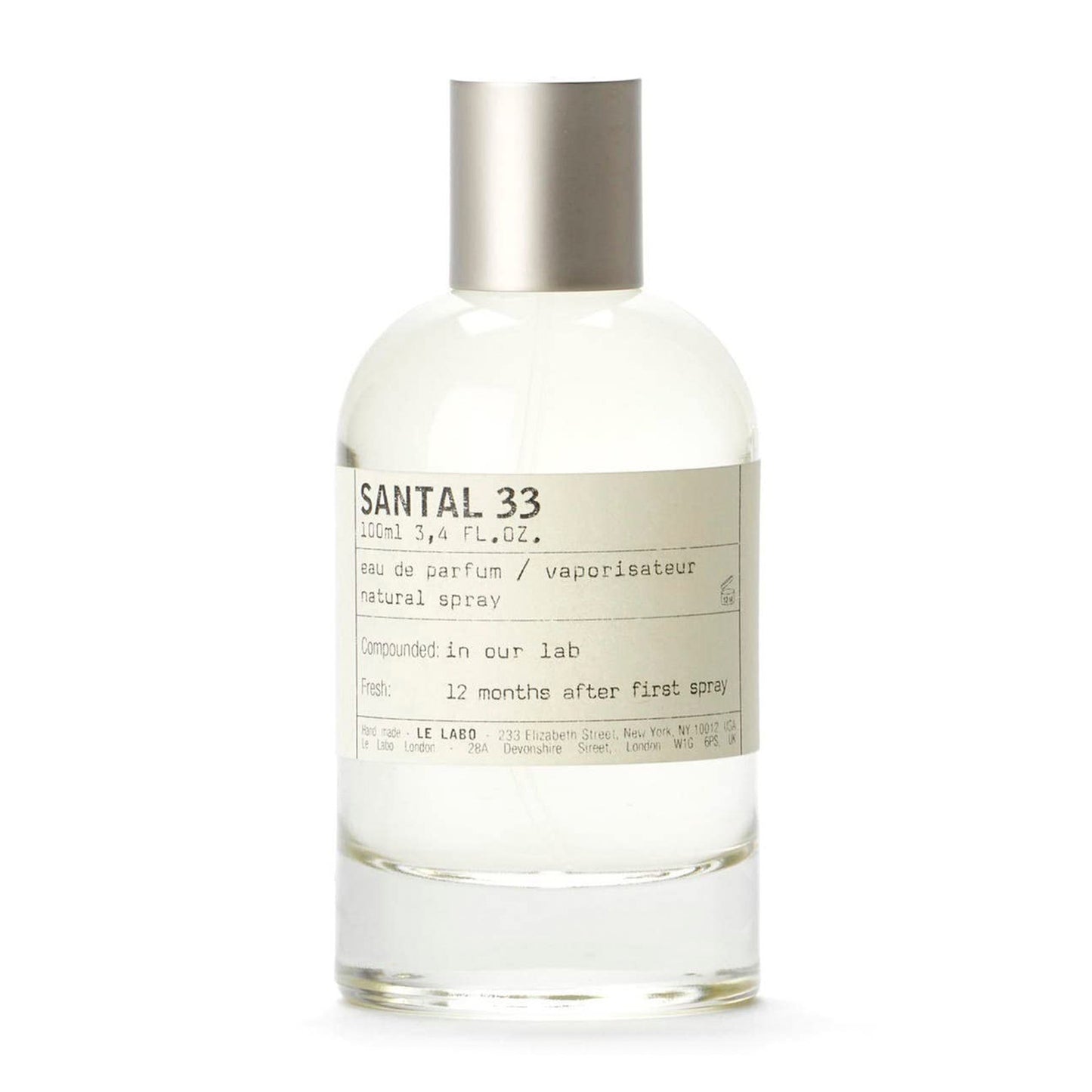 Le Labo Santal 33 [ Eau De Parfum Spray ] Bottle Size: 3.4 oz 100ml